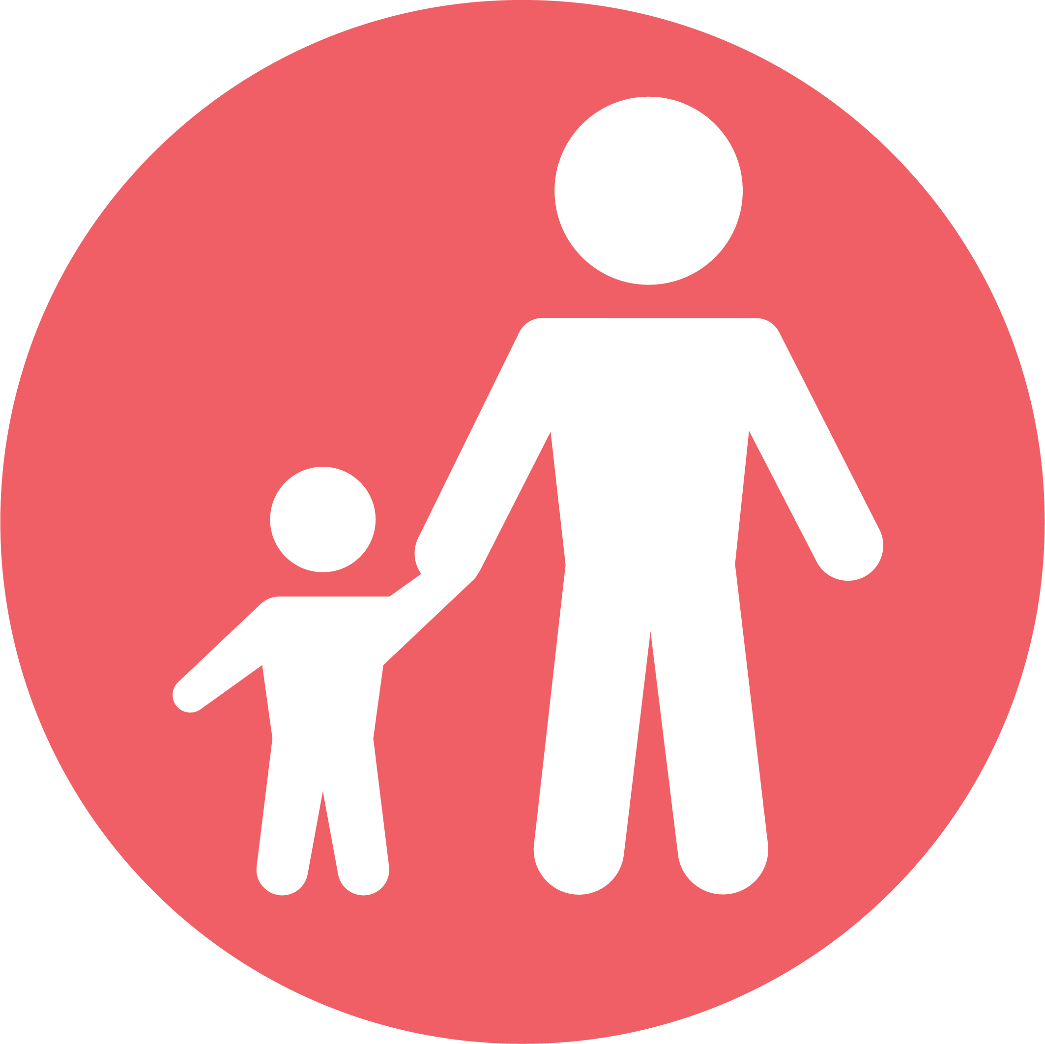 child with parent or support person