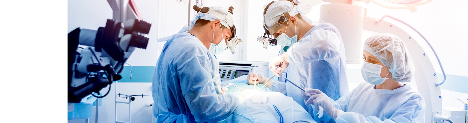 Surgery team performing a procedure.